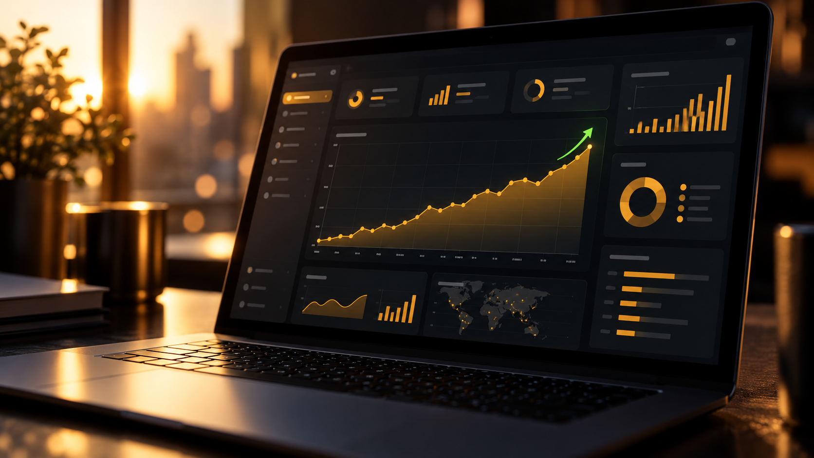 Dashboard email avec courbe en remontée